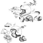 Arai Tour-x4 Hjelm Ventilasjonssett
