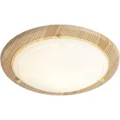 QAZQA Klassisk loftslampe naturfarvet med hvidt glas - Mesiac