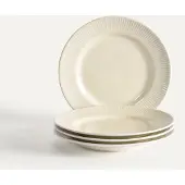 Fyrklövern Nordic Dawn asiet 21 cm 4-pak, Strå