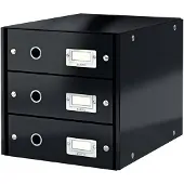 Leitz Skuffekabinet A4 Click&Store med 3 skuffer sort