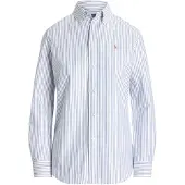 Ralph Lauren Bluse lyseblå / cognac / hvid