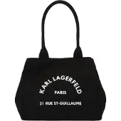 Karl Lagerfeld Shopper 'Cabas Convertible Coton Noir' sort