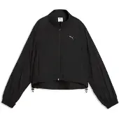 Puma HER Relaxed Woven Full-Zip Jacket Women, Clothing, Black, XS