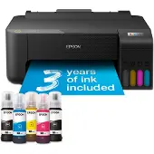 Epson EcoTank L1230 - Printer - farve - blækprinter - ITS - A4/Legal - 5760 x 1440 dpi - op til 10 spm (mono) / op til 5 spm (farve) - kapacitet: 100 ark - USB - sort