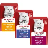 Gourmet Mon Petit Intense med fjerkræ vådfoder til katte