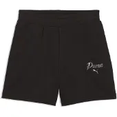 Puma Essentials Script High-Waist 5" Shorts Women, Women, Black, XL