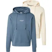 Jack & Jones Sweatshirt 'JJESOHO' creme / safir / sort / hvid