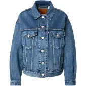 Levi's Levi'stil kvinder. A1743-0154 Jakke 90s Trucker blå (M), Casual, Bomuld, Denim