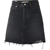 Levi's Nederdel 'Deconstructed Skirt' black denim