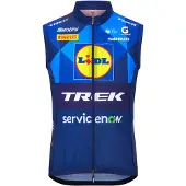 Santini Lidl-Trek Replica Race vindvest - Dark Blue/Yellow - XS - Cykeltilbehør