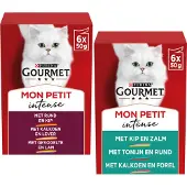 Gourmet Mon Petit Intense med fisk og kød vådfoder til katte