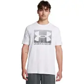 Under Armour Herre Boxed Sports Opdateret kort?rmet T-shirt (100) Hvid // Pitch Grey Small