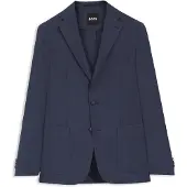 BOSS Slim-fit habitjakke i vaskbar AirWool