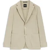 BOSS Slim-fit habitjakke i vaskbar Tech Linen
