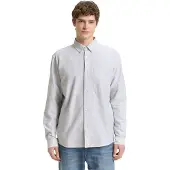 Tom Tailor DENIM Skjorte lysegrå / sort