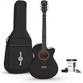 Gear4Music Single Cutaway Elektro-akustisk Guitar med Komplet Pakke fra