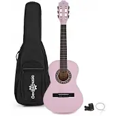 Gear4Music Junior 1/2 Klassisk Guitarpakke Pink fra