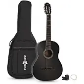 Gear4Music Klassisk Guitarpakke Sort fra
