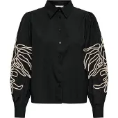 JDY Bluse 'JDYARIELLE' creme / sort