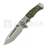 Andre de Villiers Ronin BL Satin foldekniv, Green/Black Fat Carbon