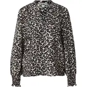 ONLY Bluse 'ONLMETTE' mudderfarvet / stone / sort