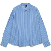 Vero Moda Bluse 'VMKaja' royalblå / hvid