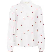 Cream Bluse 'CRJeanne' rød / hvid