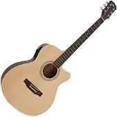 Gear4Music Single Cutaway Elektroakustisk Guitar fra Blå