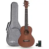 Gear4Music Sapele Tenor Ukulele Pakke fra