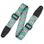 Levys Leathers MPD2-121 Prints Polyester w Leather Ends 2" Flamingos Motif