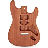 Gear4Music Krop til Elektrisk Guitar Naturfarvet Mahogni