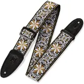 Levys Leathers M8HT-13 2" Hootenanny Guitar Strap Yellow Flower