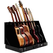 Gear4Music Rack-case til 8 Guitarer fra Sort