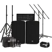 SubZero SZPA-612 250W 12" PA-system med Mikrofoner og Stativer
