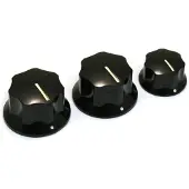 AllParts Knob Set for Jazz Bass&reg; Black