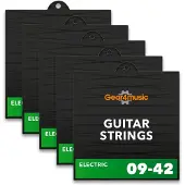 Gear4Music 5 Pakker Strenge til Elektrisk Guitar fra