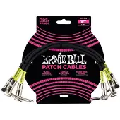 Ernie Ball P06075 1ft Patch Cable 3 Pack Black