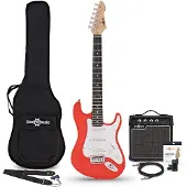 Gear4Music 3/4 LA Elektrisk Guitar + Forstærkerpakke Wine Red