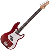 Gear4Music LA Basguitar fra Rød