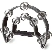 Stagg Cutaway Tambourine 20 Jingles Black