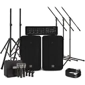 SubZero SZPA-410 175W 10" PA-system med mikrofoner og stativer