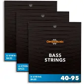 Gear4Music Pakke med 3 Sæt Basguitarstrenge fra