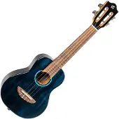 Flight Iris Concert Tinta Ukulele Trans Blue