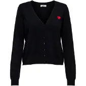 ONLY Cardigan 'JDYKate' rød / sort
