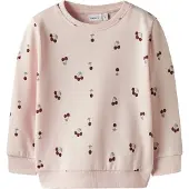 Name it Sweatshirt - Noos - NmfValba - Crystal Pink m. Kirsebær - - 4 år (104) - Sweatshirt