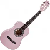 Gear4Music Junior 1/2 Klassisk Guitar Pink fra
