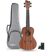 Gear4Music Koa Concert Electro-Ukulele Pakke fra