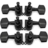 Gear4Music Guitarworks Stemmeskruer 3-per-side Heksagonale Sort