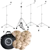 Istanbul agop XIST Cymbal Set With Free 18 Crash Bag & Gibraltar 4000 Lightweight Stands