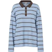 Pieces Shirts 'PCSadie' blå / brun